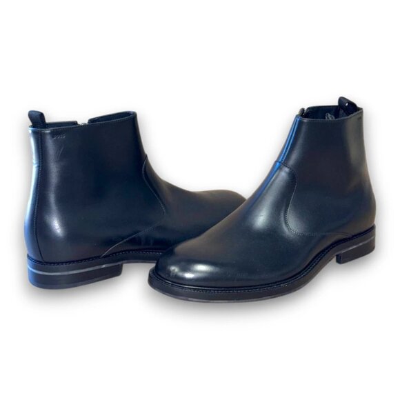 BOSS Chelsea Boots Men's Black Leather Ankle Boots US 11 (UK 10 EU 44) MSRP $250 - Picture 4 of 4